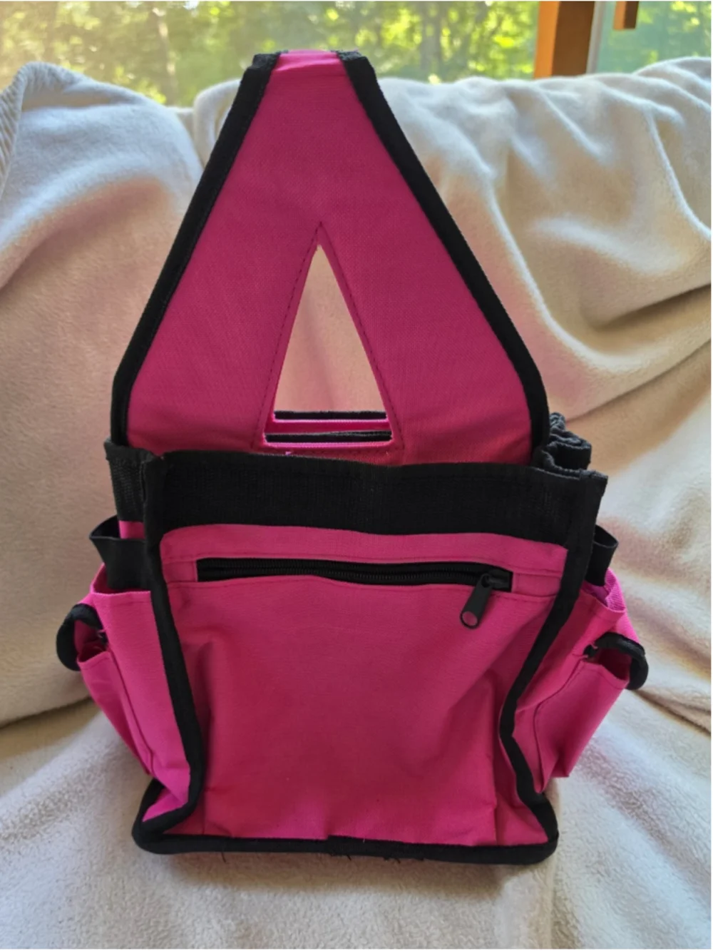 Mintting Pink Craft Tote Bag Organizer Caddy Multi Pocket Canvas Storage Case